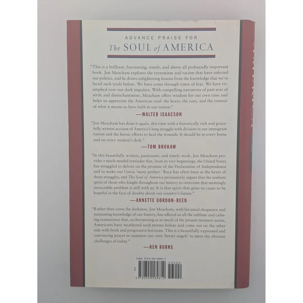 The Soul of America Jon Meacham Hardcover First Edition 2018 History Politics